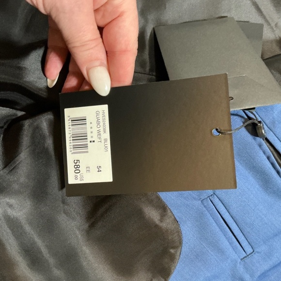 The Kooples Paris Blue Wool Blend Slim Fit Blazer Men’s 54 NWT - Picture 4 of 6